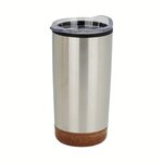 20 oz. Stainless Steel PP Cork Base Tumbler with Clear Lid