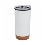 20 oz. Stainless Steel PP Cork Base Tumbler with Clear Lid
