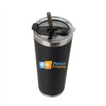 20 oz. Stainless Steel Tumbler with Straw -  