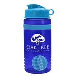 20 oz. Stripe Shaker Bottle with Flip Lid - Transparent Blue