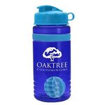 20 oz. Stripe Shaker Bottle with Flip Lid - Transparent Blue