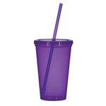 20 Oz. Sunsplash Single Wall Tumbler - Translucent Purple