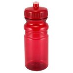 20 oz. Translucent Sports Bottle - Trans Red