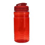 20 oz. Tritan Sports Bottle with USA Flip Lid - Transparent Red