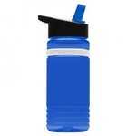 20 oz. Tritan Stripe - Flip Straw Lid - Digital - Transparent Blue