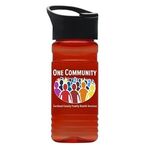 20 oz. UpCycle rPET Bottle With Pop Up Sip Lid - Digital - T. Red