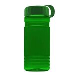 20 oz. UpCycle RPET Bottle With Tethered Lid - Transparent Green