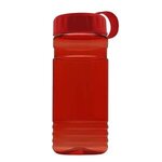 20 oz. UpCycle RPET Bottle With Tethered Lid - Transparent Red
