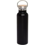 20 oz. Vacuum Bottle With Bamboo Lid - Matte Black