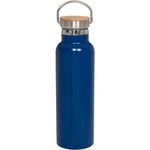 20 oz. Vacuum Bottle With Bamboo Lid - Matte Blue
