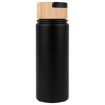 20 oz. Vacuum-Sealed Stainless Water Bottle with Bamboo Lid -  