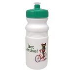20 oz. Value Sports Bottle with our RealColor360 Imprint - White