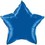 20" Star 2-Color Spot Print Microfoil Balloon - Dark Blue