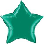 20" Star 2-Color Spot Print Microfoil Balloon - Emerald Green