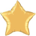 20" Star 2-Color Spot Print Microfoil Balloon - Metallic Gold