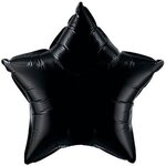 20" Star 2-Color Spot Print Microfoil Balloon - Onyx Black