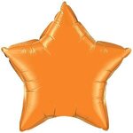 20" Star 2-Color Spot Print Microfoil Balloon - Orange