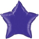 20" Star 2-Color Spot Print Microfoil Balloon - Quartz Purple