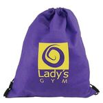 20"w x 17"h Drawstring Backpack - Purple