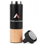 20oz. Bamboo-Wrapped Insulated Water Bottle with Handle