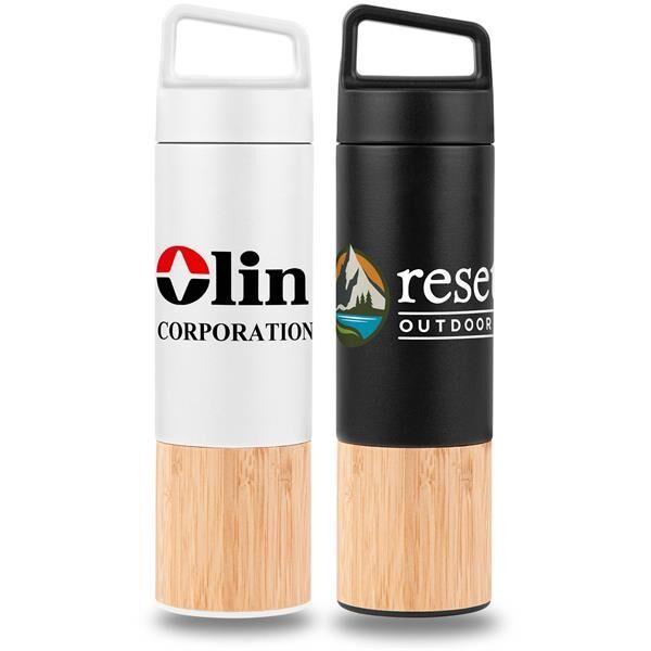 Main Product Image for 20oz. Bamboo-Wrapped Insulated Water Bottle with Handle