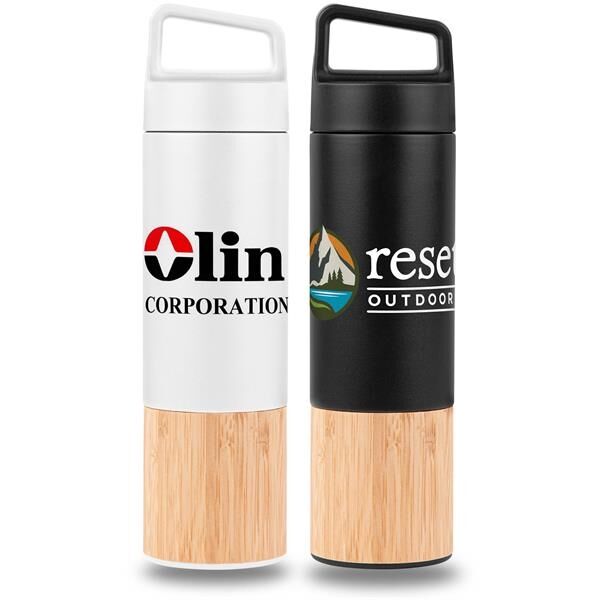 Main Product Image for 20oz. Bamboo-Wrapped Insulated Water Bottle with Handle