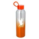 21 Oz. Aluminum Chroma Bottle - Silver With Orange