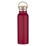 21 Oz. Full Laser Tipton Stainless Steel Bottle With Bamb... - Maroon