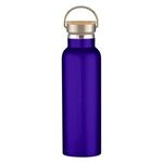 21 Oz. Full Laser Tipton Stainless Steel Bottle With Bamb... - Purple