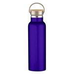 21 Oz. Full Laser Tipton Stainless Steel Bottle With Bamb... - Purple