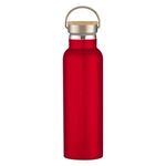 21 Oz. Full Laser Tipton Stainless Steel Bottle With Bamb... - Red