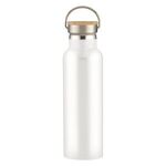 21 Oz. Full Laser Tipton Stainless Steel Bottle With Bamb... - White