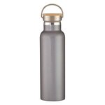 21 Oz. Full Laser Tipton Stainless Steel Bottle With Bamboo lid - Graphite
