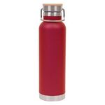 22 oz Double Wall Stainless Steel Bottle w/Bamboo Lid -  