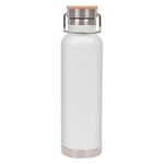 22 oz Double Wall Stainless Steel Bottle w/Bamboo Lid -  