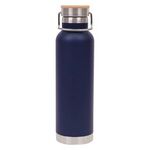 22 oz Double Wall Stainless Steel Bottle w/Bamboo Lid -  