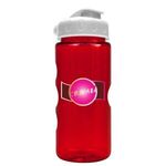 22 oz. Bottle - Flip Lid - Digital - Transparent Red