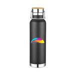 22 Oz. Double Wall Vacuum Bottle with Bamboo Lid - Full Color -  