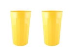 22 oz. Fluted Stadium Plastic Cup - Athletic Yellow