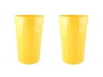 22 oz. Fluted Stadium Plastic Cup - Athletic Yellow