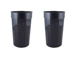 22 oz. Fluted Stadium Plastic Cup - Black