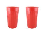 22 oz. Fluted Stadium Plastic Cup - Red