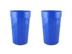 22 oz. Fluted Stadium Plastic Cup - Royal Blue