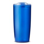 22 oz. Frosted Double Wall Tumbler - Translucent Blue