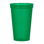 22 Oz. Full Color Big Game Stadium Cup - Translucent  Green
