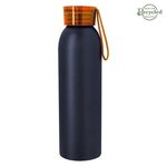 22 Oz. Full Color Darby Aluminum Bottle - Orange Lid