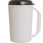 22 oz. Insulated Travel Mug - White-black