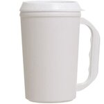 22 oz. Insulated Travel Mug - White-granite