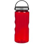 22 Oz. MIni Mountain Bottle EZ-Grip Lid - Transparent Red