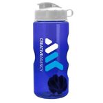 22 Oz. Mini Shaker Bottle with Flip Lid - Blue
